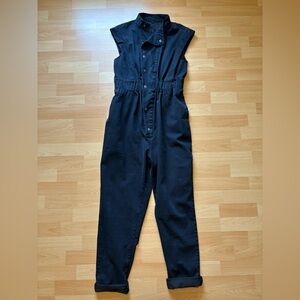 Women's Black Denim Jumpsuit